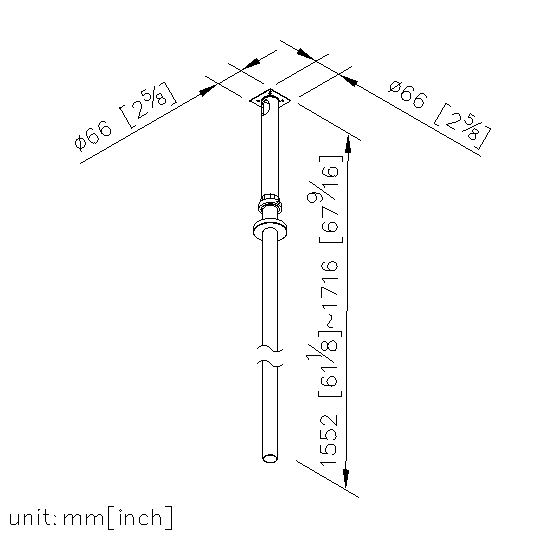 Ceiling-Mounted Basin Spout